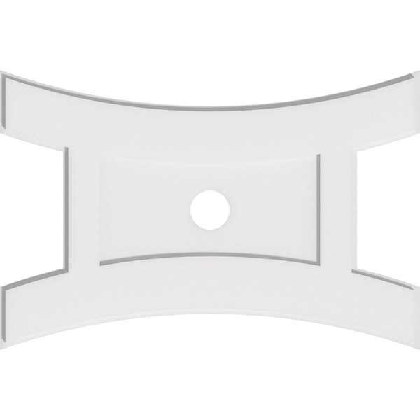 Ekena Millwork Haven Architectural Grade PVC Ceiling Medallion, 32"W x 21 3/8"H x 3"ID x 7"C x 1"P, One-Piece CMP32X21HN-03000 - main
